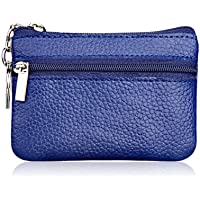 Hibate 1x Azul Mini Cuero Monedero para Mujer Señoras Niña Hombre Piel Monedas Cartera